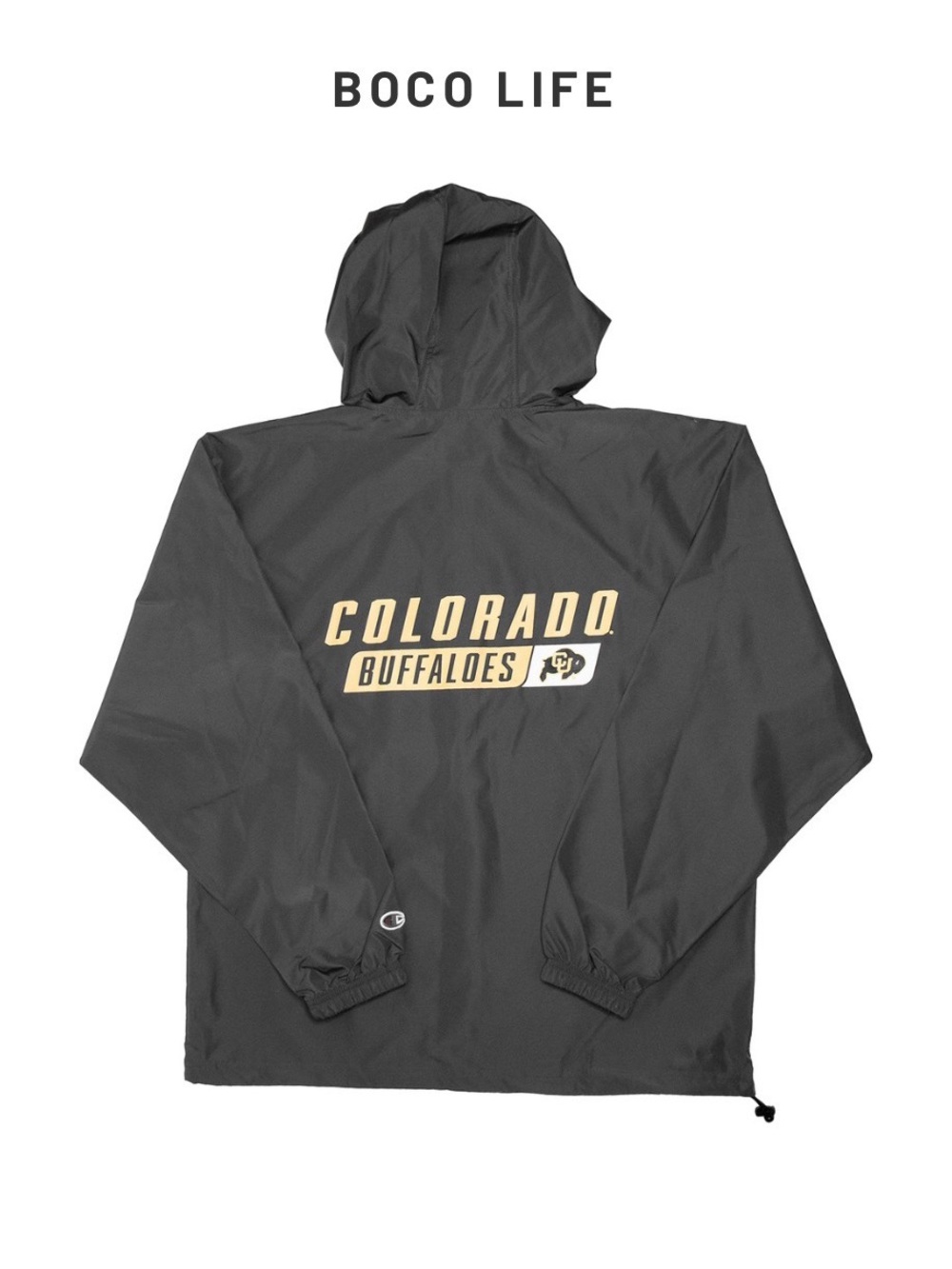 Colorado Buffaloes Hooded Windbreaker Jacket - Graphite & Gold